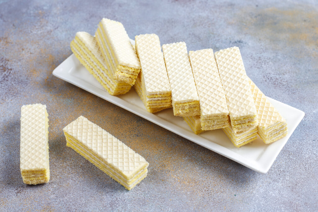 fresh sweet wafer cookies.